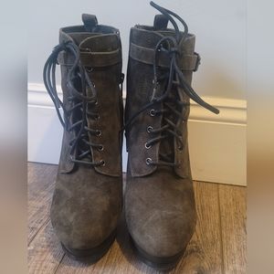 Aldo Army Green suede booties